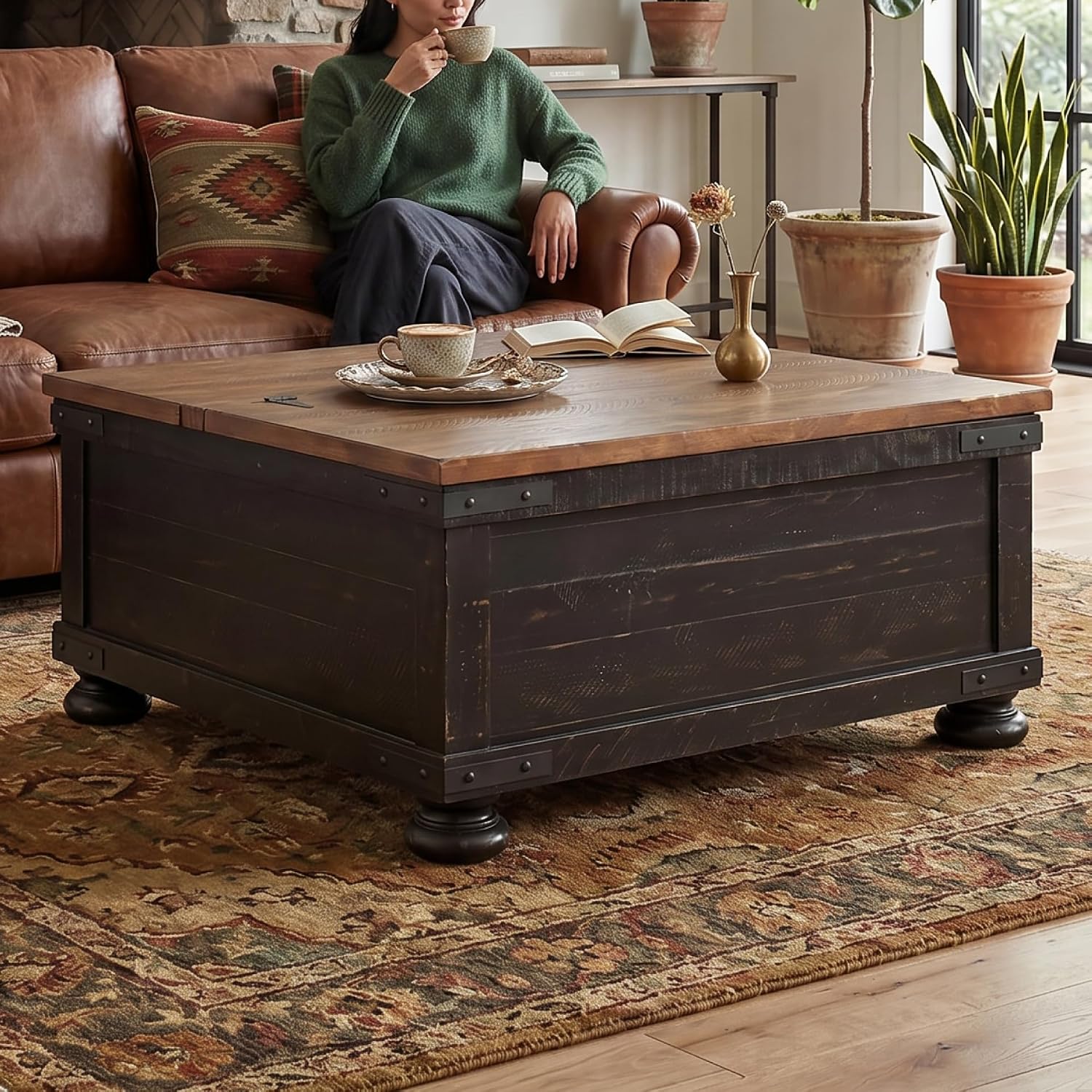 Ashley Valebeck Lift-Top Storage Coffee Table