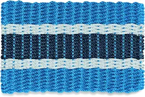 Wicked Good Original Nautical Lobster Rope Doormat — Blue Stripe