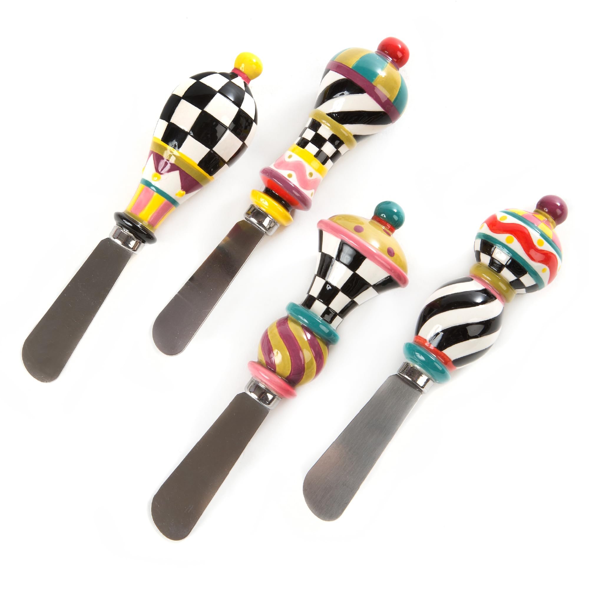 MacKenzie-Childs Courtly Check Canape Knives & Spreaders (Set of 4)