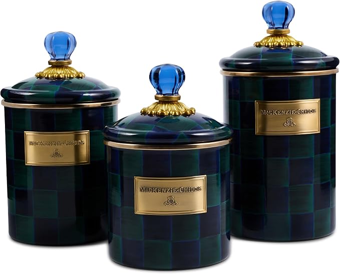 MacKenzie-Childs Henhouse Enamel Canisters (Set of 3)