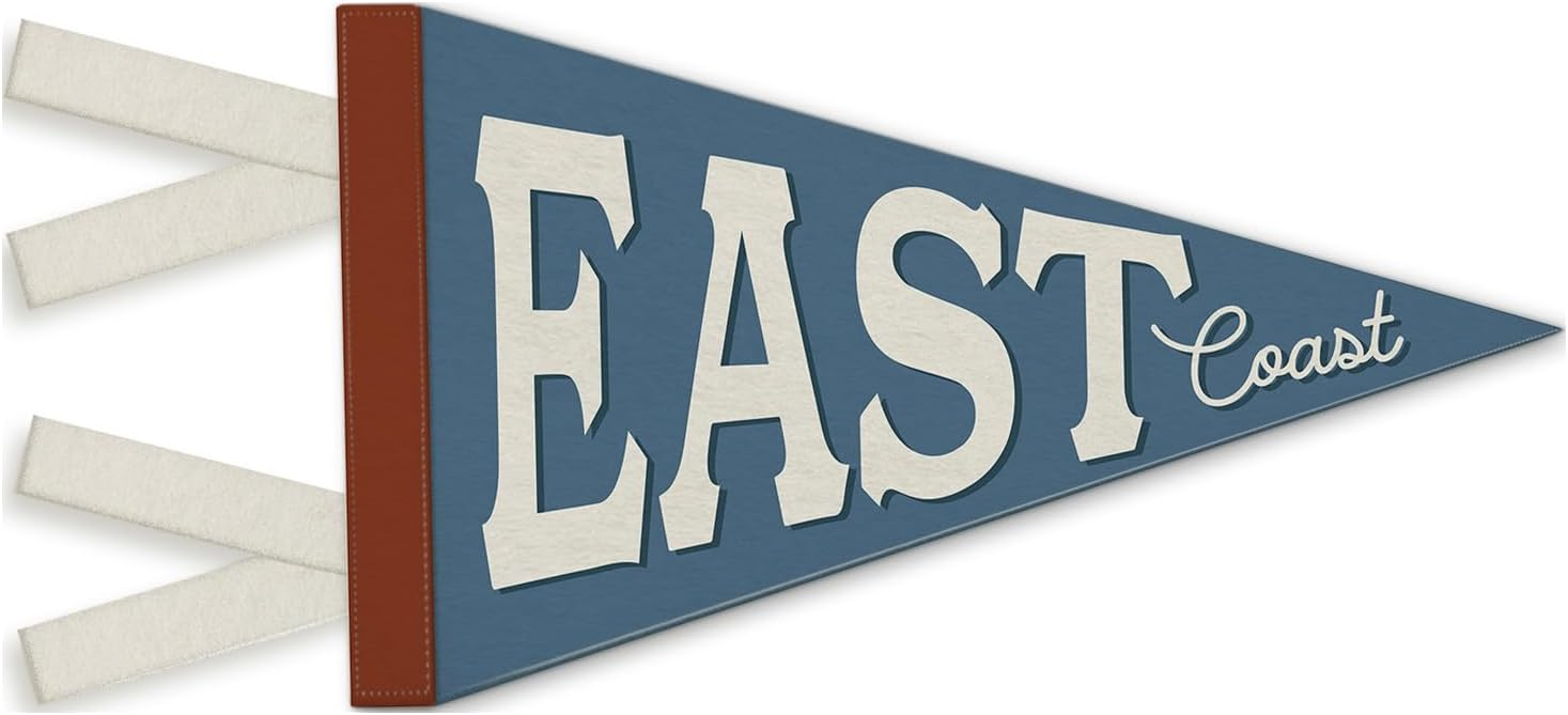 "East Coast" Felt Pennant Wall Banner