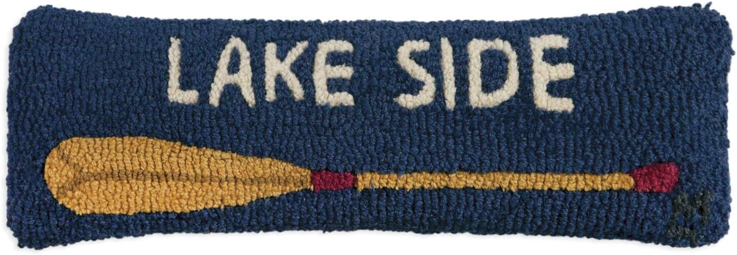 Chandler 4 Corners Lakeside Oar Hooked Wool Lumbar Pillow (8" x 24")