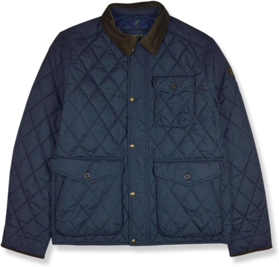 Polo Ralph Lauren Diamond-Quilted Jacket (Navy with Corduroy Collar)