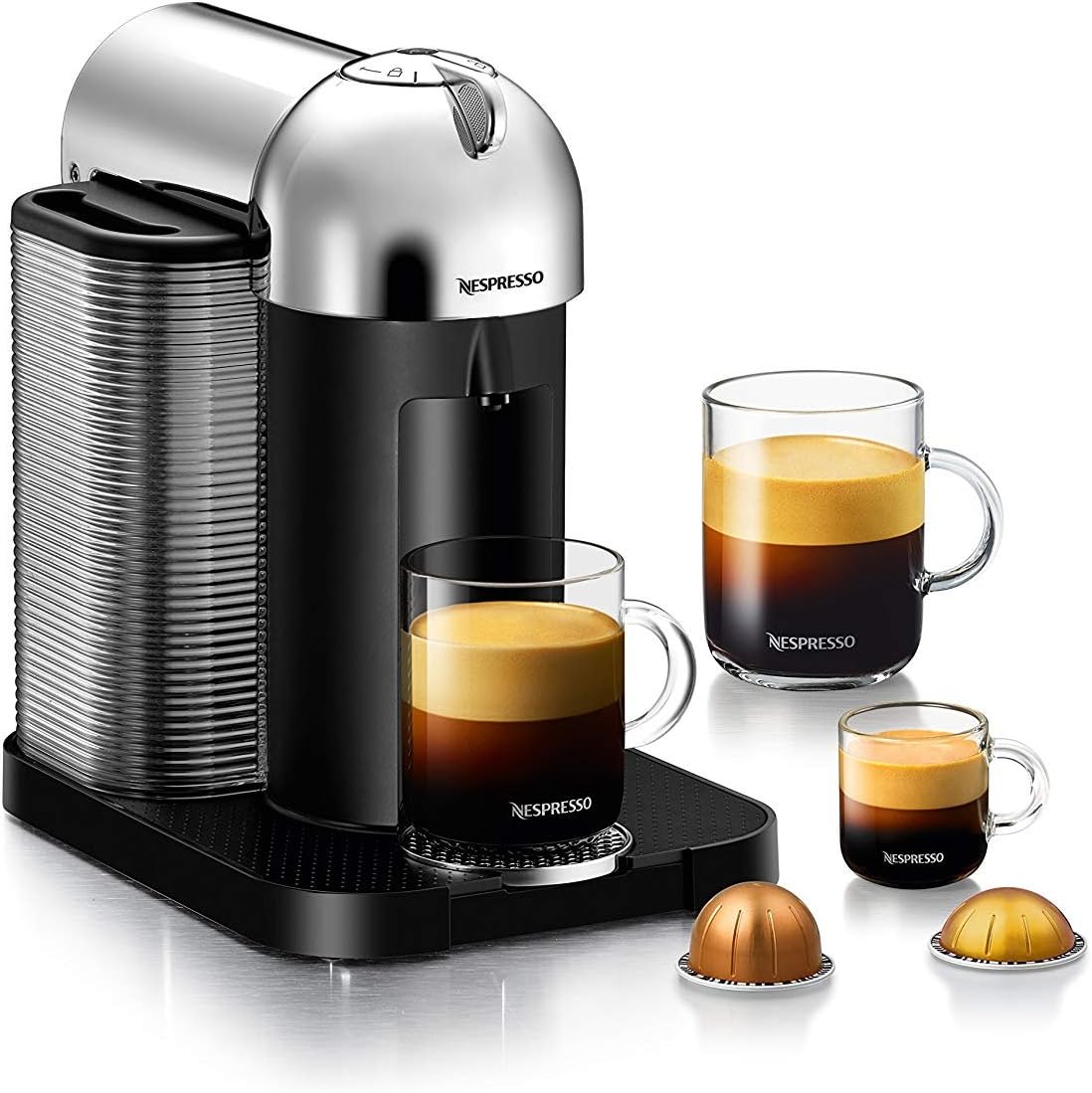 Nespresso Vertuo Coffee & Espresso Machine by Breville — Chrome
