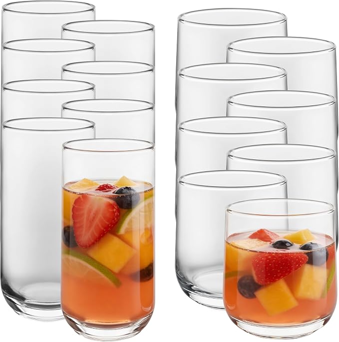 Libbey Ascent Tumbler & Rocks Glass Set, 16 Piece