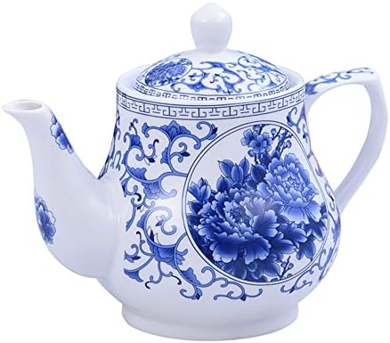 123Arts Blue & White Chinoiserie Ceramic Teapot (26oz)