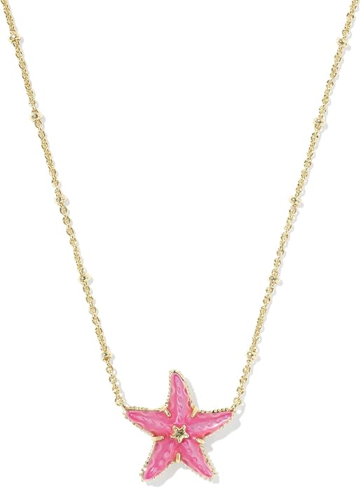 Kendra Scott Parker Starfish Pendant Necklace (Hot Pink)