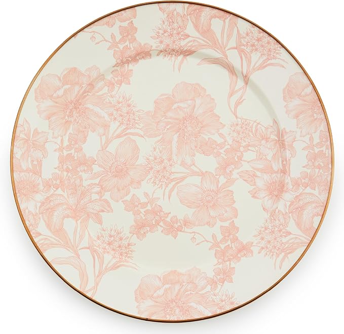 MacKenzie-Childs English Garden Toile Enamel Charger