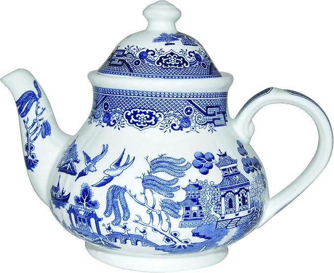 Churchill Blue Willow Teapot, 40 oz — Blue Betty, Made in England