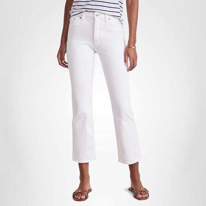 Vineyard Vines Women's Audrey High-Rise Crop Flare Ankle Jeans (White)