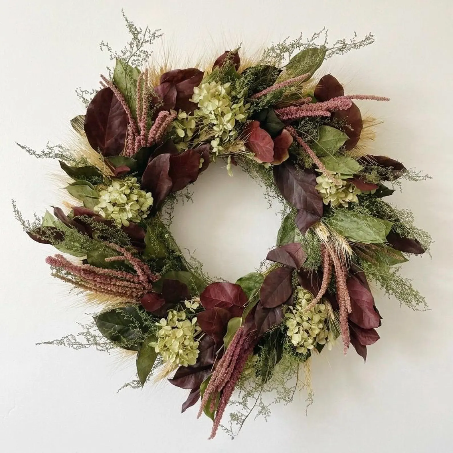 Van Cortlandt Farms Orange & Natural Fall Hydrangea Wreath