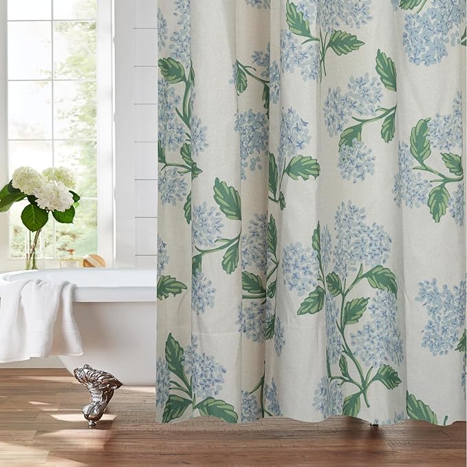 Hydrangea Linen Shower Curtain (72x72)