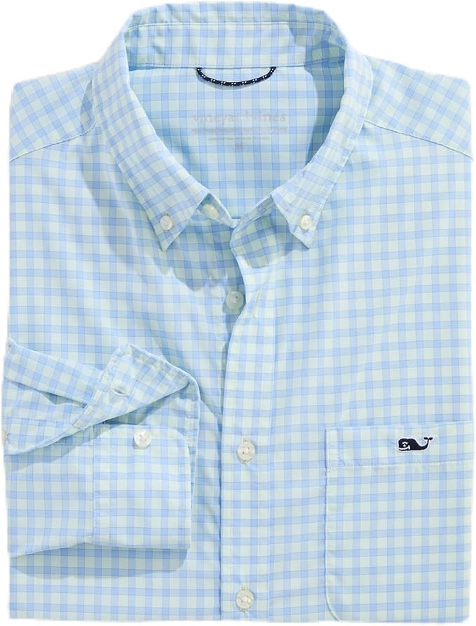 Vineyard Vines Men's Gingham Featherweight Performance Shirt