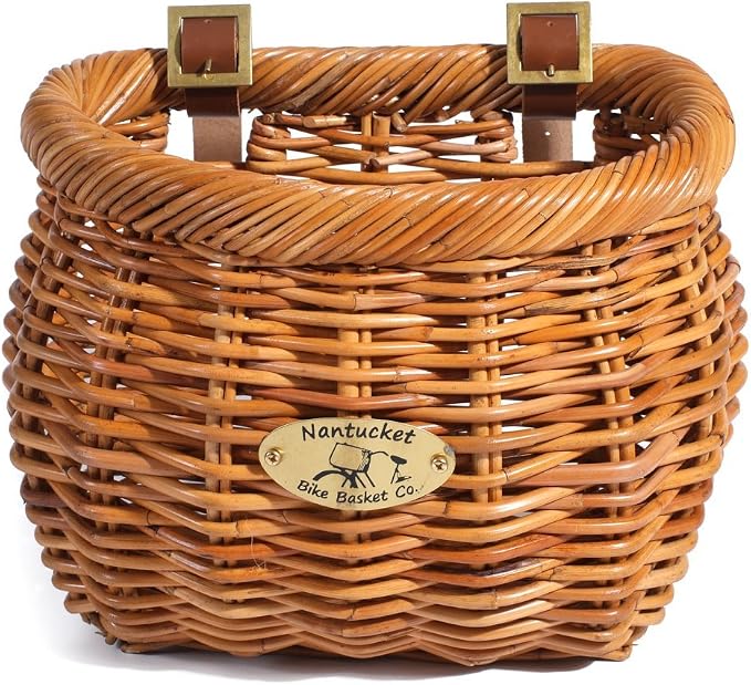 Nantucket Bike Basket Co. Cisco Beach Classic Handlebar Basket — Natural Honey