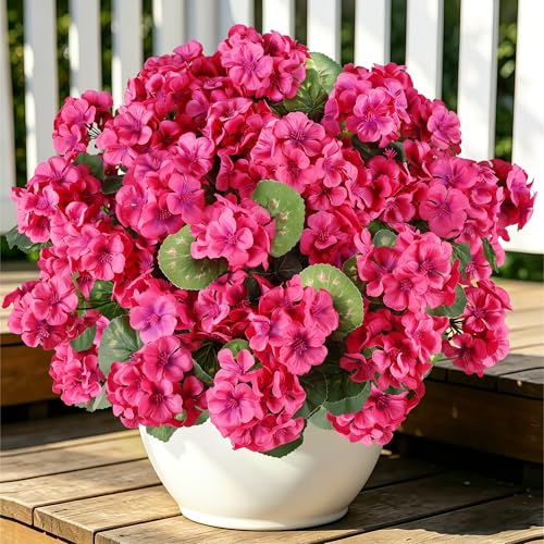 Pink Faux Hydrangea Potted Arrangement
