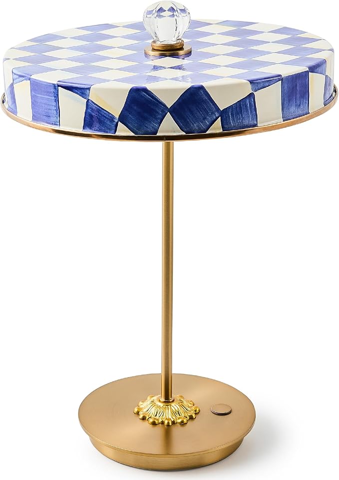 MacKenzie-Childs Royal Check Cordless Table Lamp