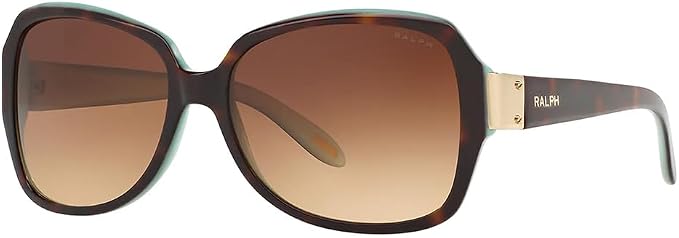 Ralph by Ralph Lauren Tortoise Butterfly Sunglasses with Turquoise Interior