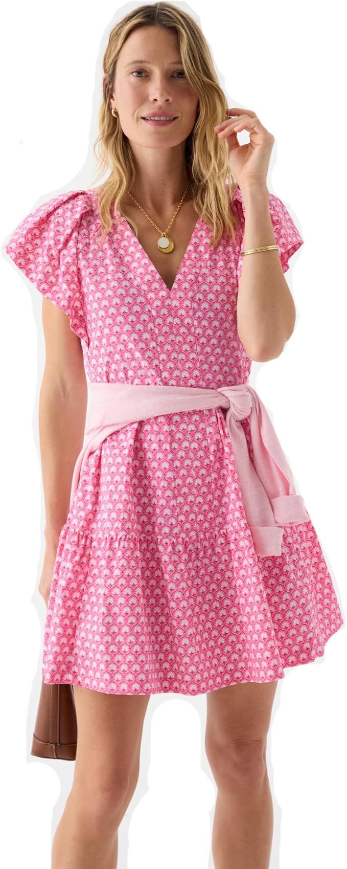 Vineyard Vines Women's Sophie Harbor Dress (Pink Bahama Print)