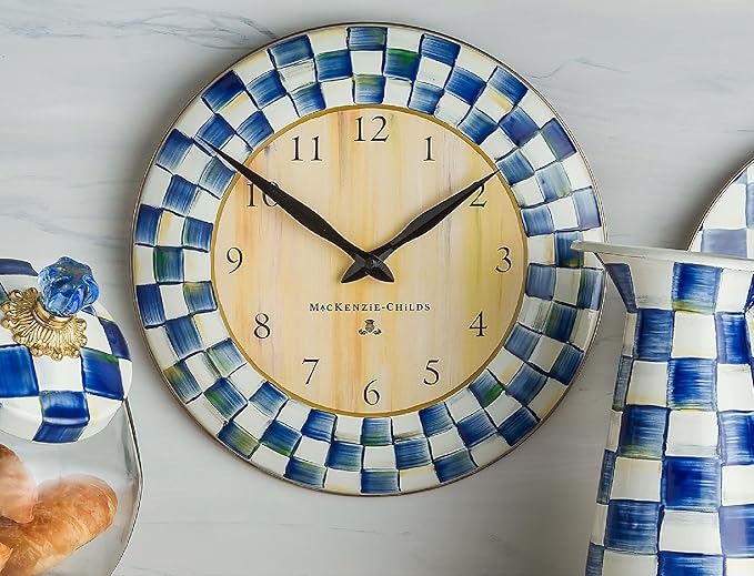 MacKenzie-Childs Royal Check Wall Clock