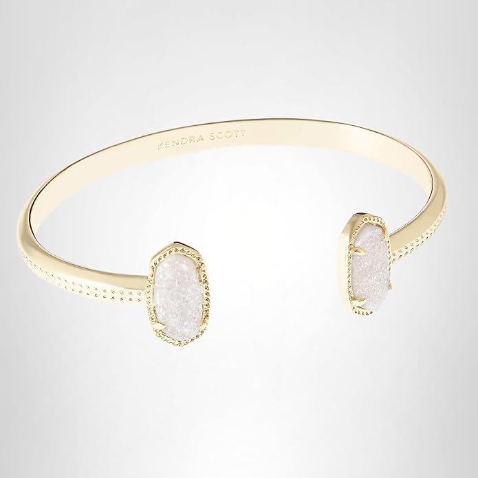 Kendra Scott Elton Cuff Bracelet (Iridescent Drusy, Gold)