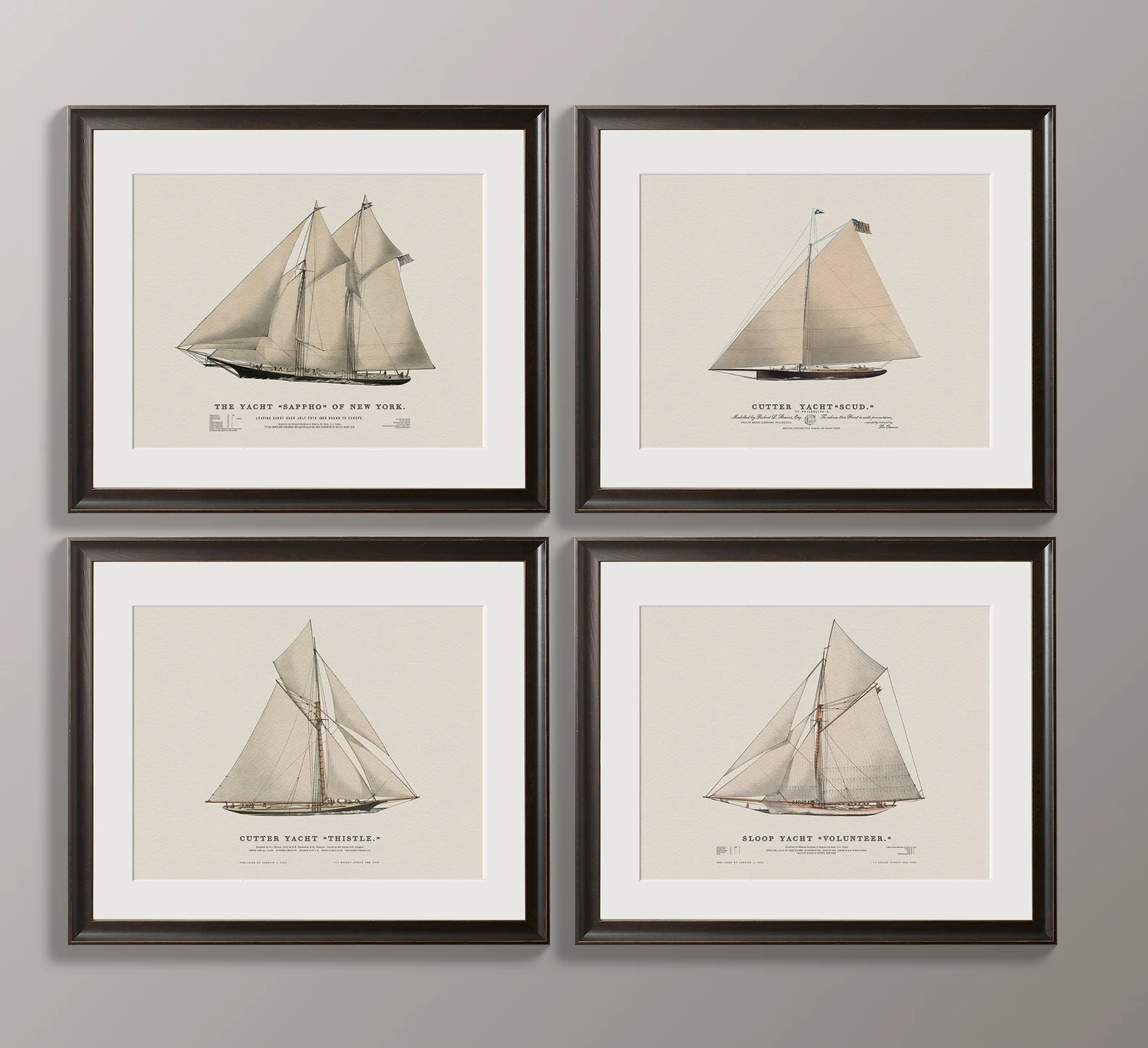 Nautical Wall Art — Vintage Yacht Prints