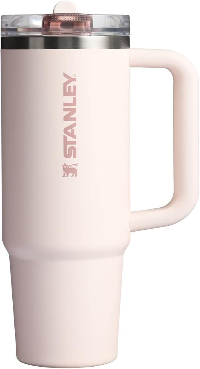 Stanley Quencher FlowState Tumbler — Blush Rose Quartz (40 oz)