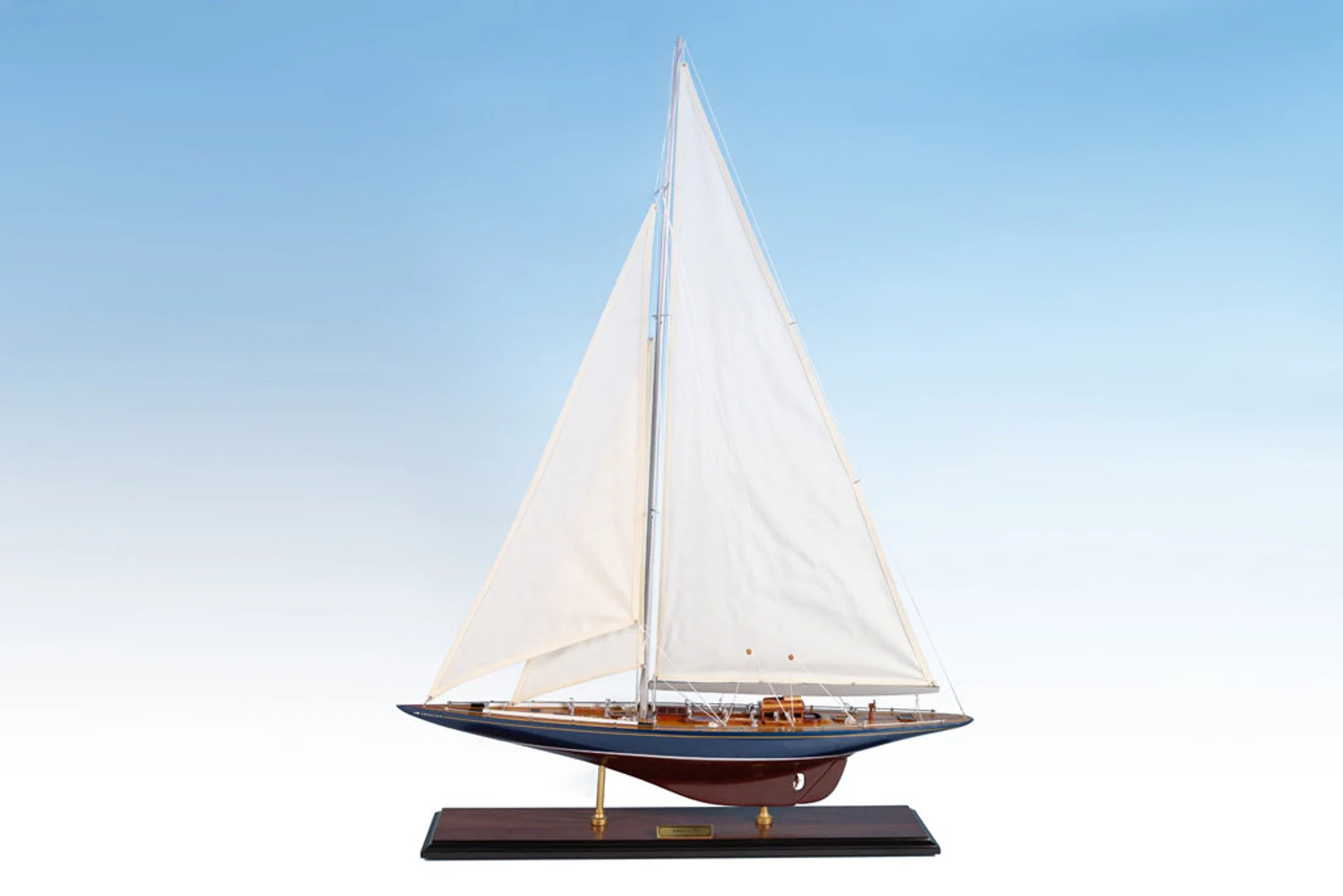 Endeavour Painted Wooden Sailboat Model — 70 cm