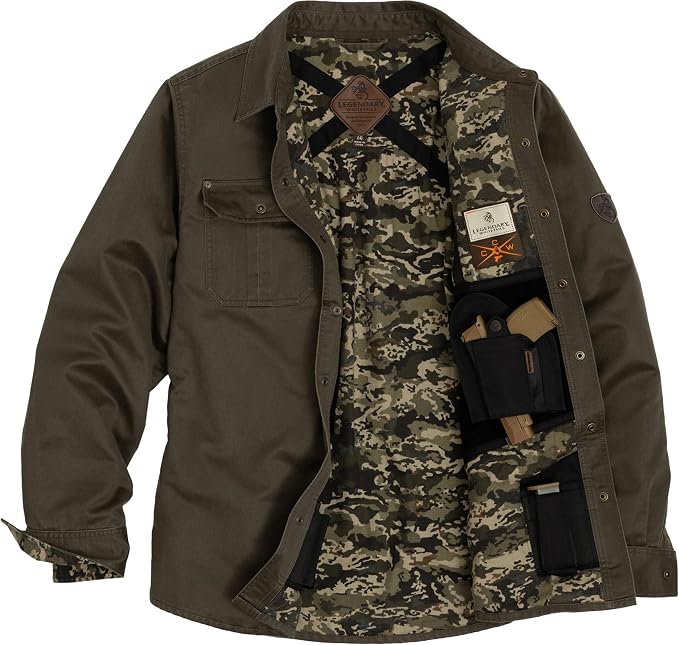 Legendary Whitetails Men's Concealed-Carry Jacket — Tobacco