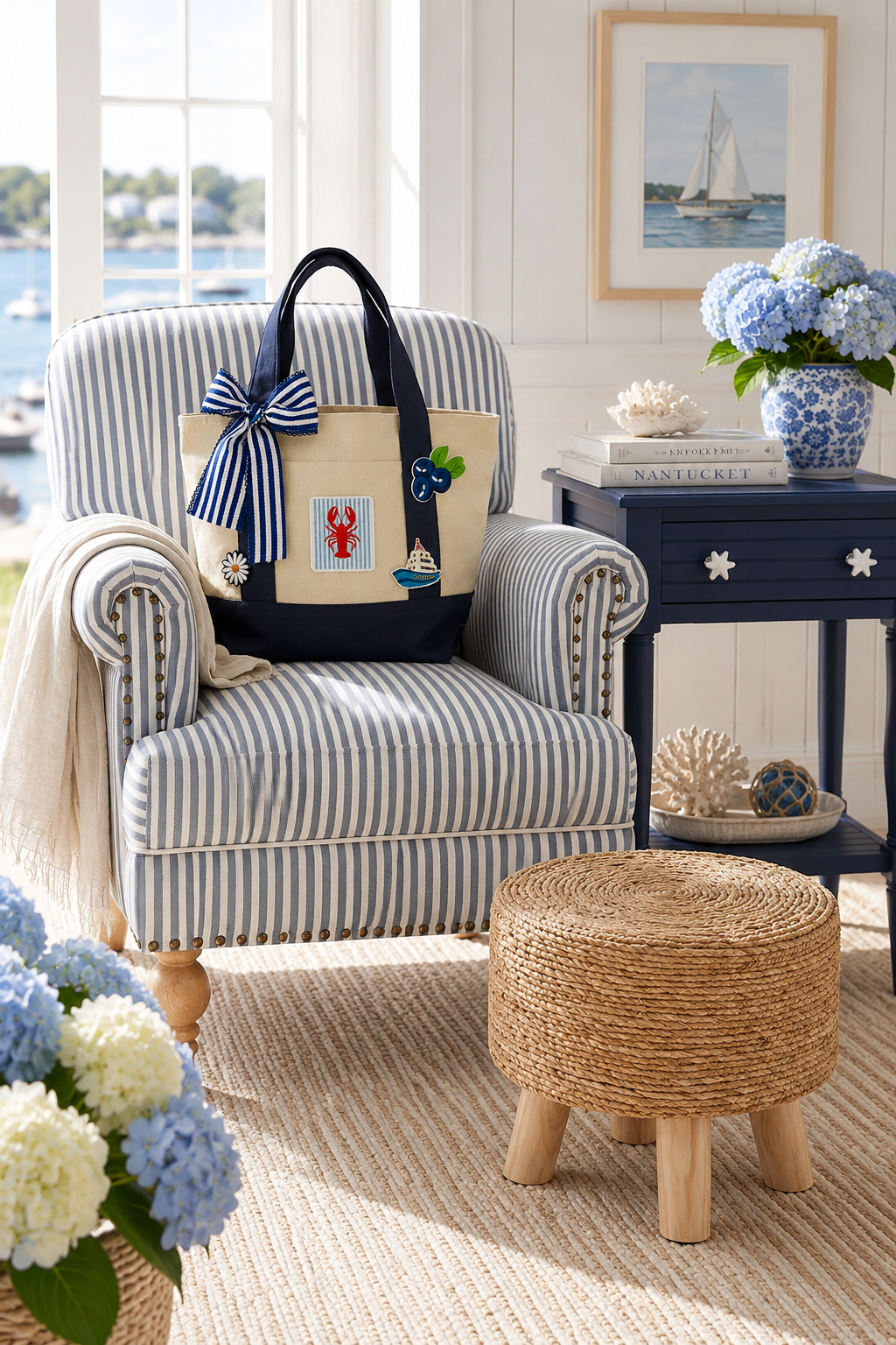 The Harbor Stripe Chair Corner