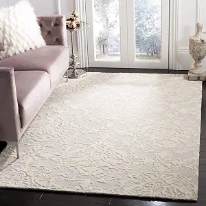 Safavieh Bella Handmade Wool Rug — Ivory Damask