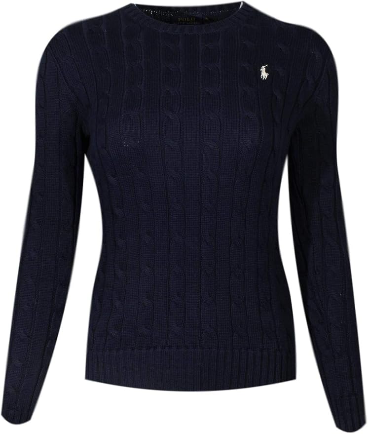 Polo Ralph Lauren Cable-Knit Crewneck Sweater — Navy