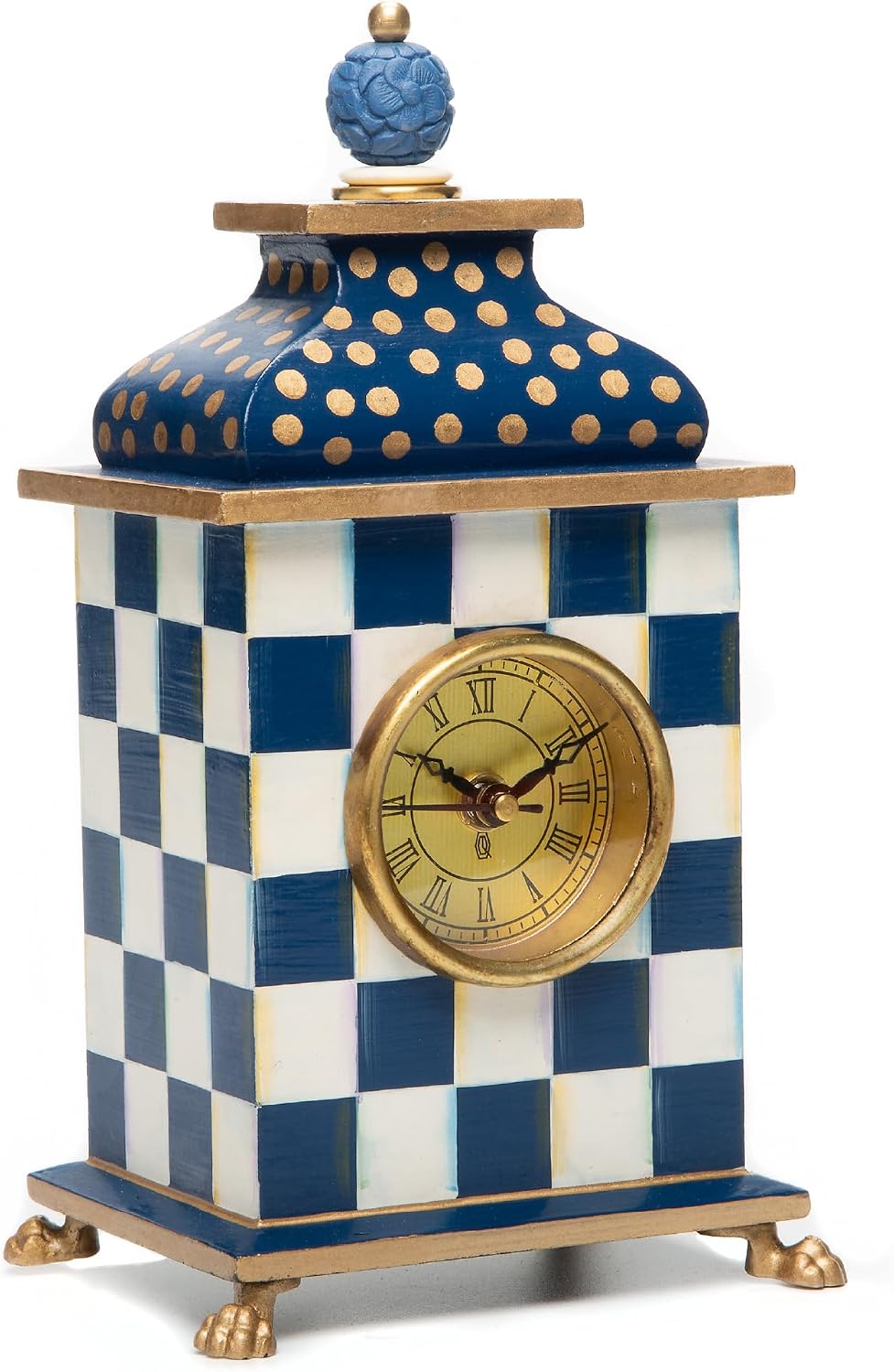 MacKenzie-Childs Royal Check Mantel Clock
