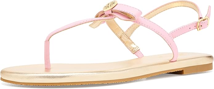 Lilly Pulitzer Teighen Pink Bow T-Strap Sandals