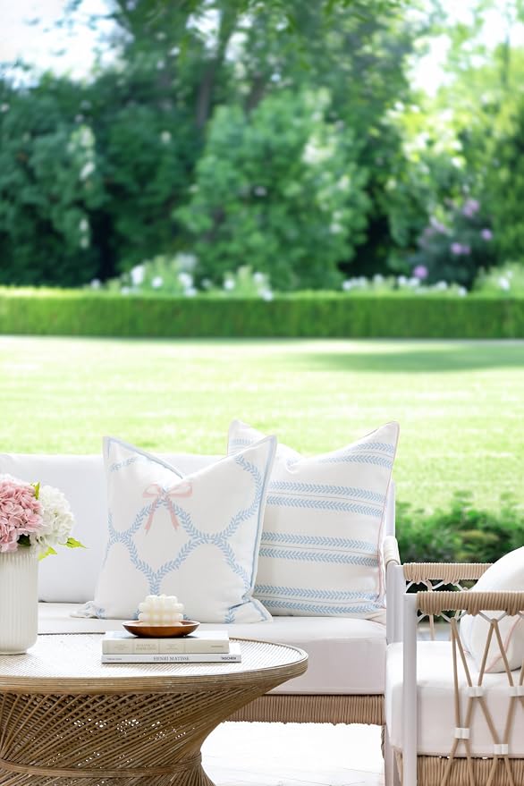 Hofdeco Grandmillennial Embroidered Chinoiserie Pillow Covers (Set of 2)