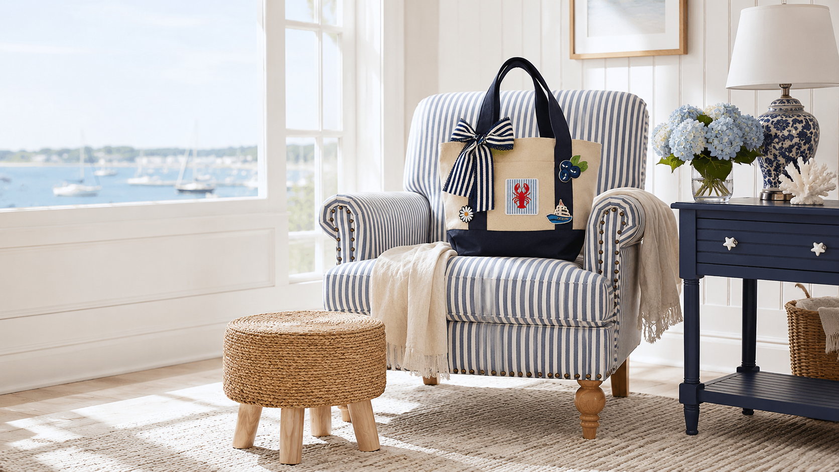 The Harbor Stripe Chair Corner