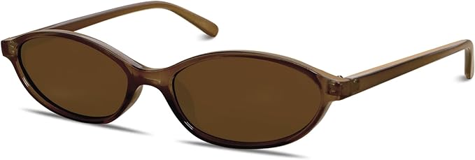 Tortoise Brown Oval Retro '90s Sunglasses