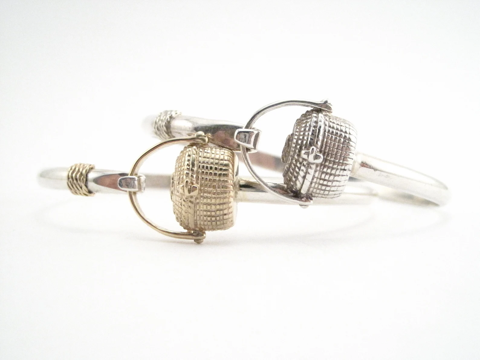 Cape Cod Nantucket Basket Bracelet (Sterling Silver & 14K Gold)