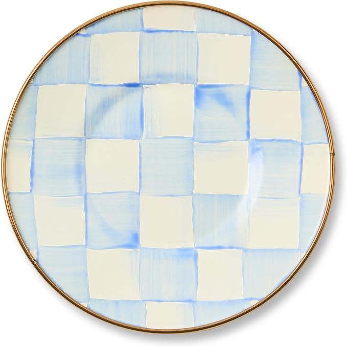 MacKenzie-Childs Sky Check Enamel Saucer