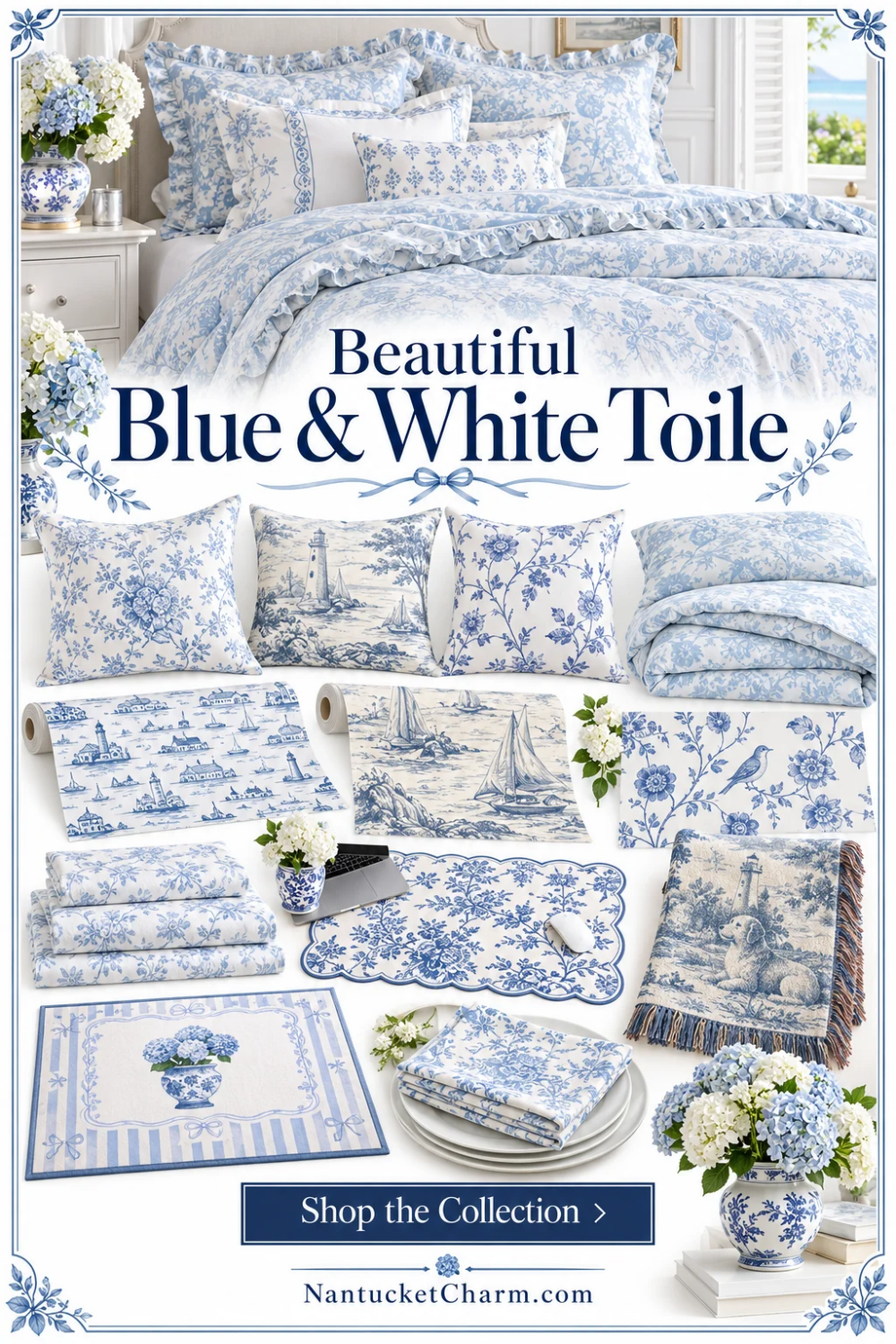 Beautiful Blue & White Toile
