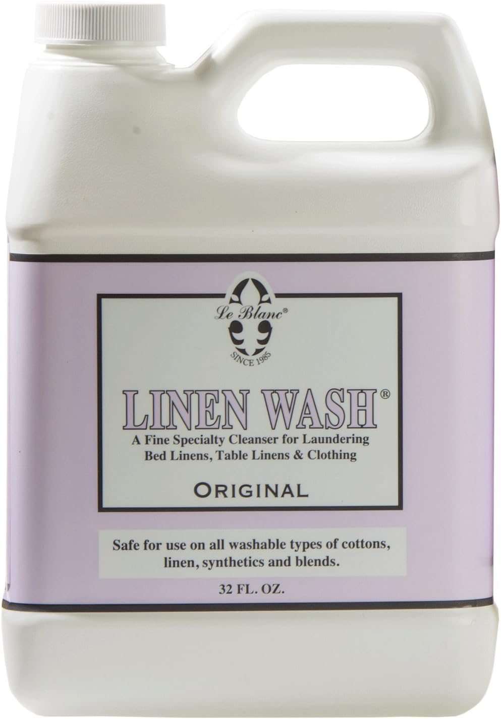 Le Blanc Original Linen Wash, 32 oz — Fine Cleanser for Heirloom Linens