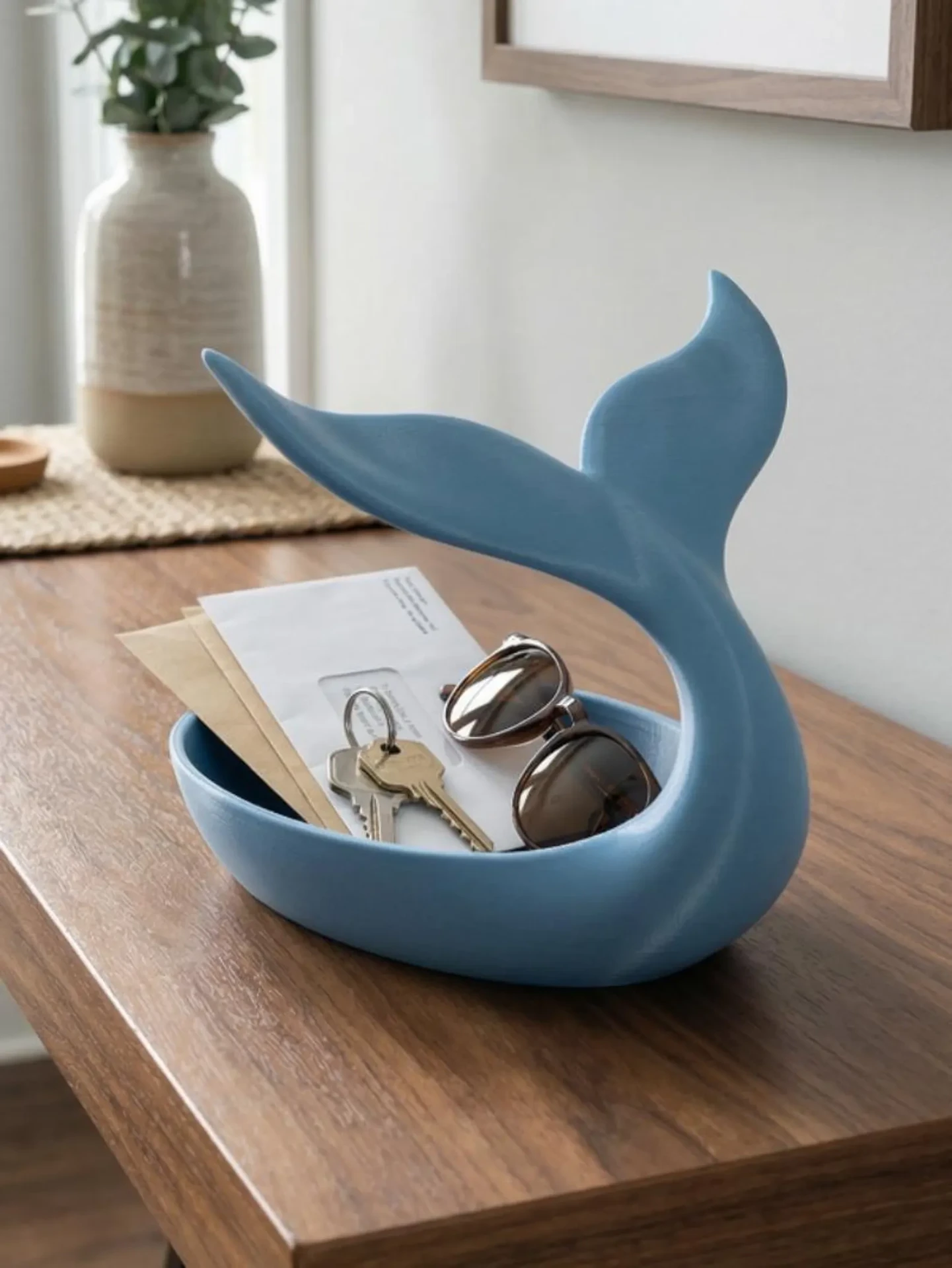 Whale Tail Catchall Tray — Ceramic Jewelry Dish