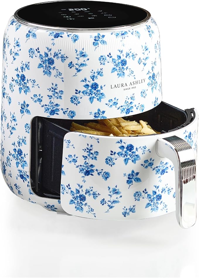 Laura Ashley China Rose Digital Air Fryer — Blue Floral