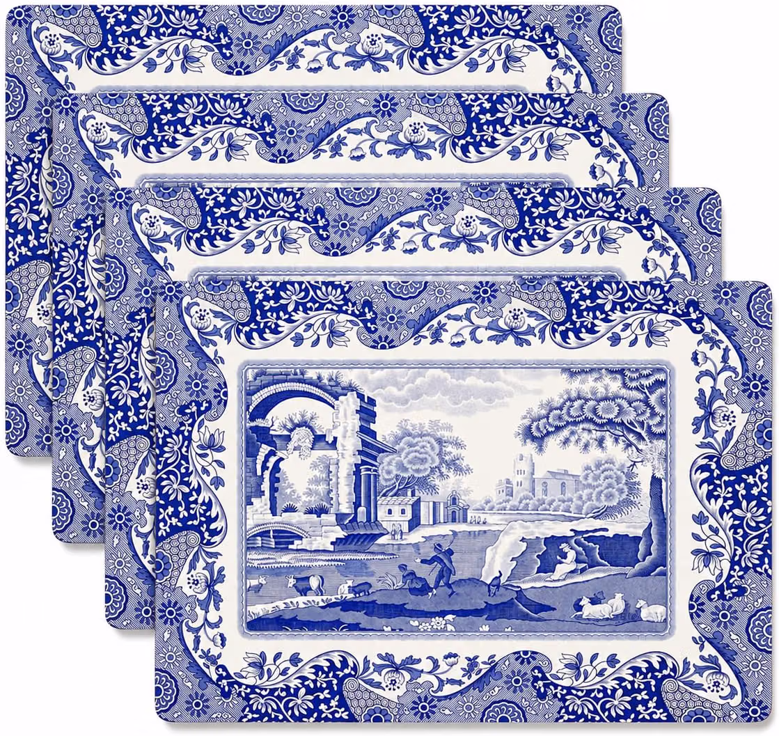 Spode Blue Italian Placemats, Set of 4
