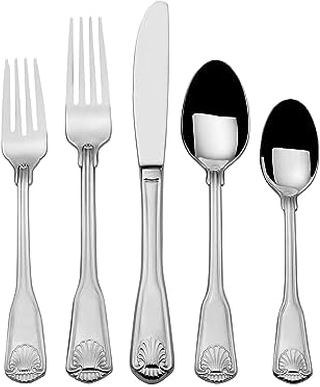 Towle Living Seashell 45-Piece Stainless Flatware, Service for 8