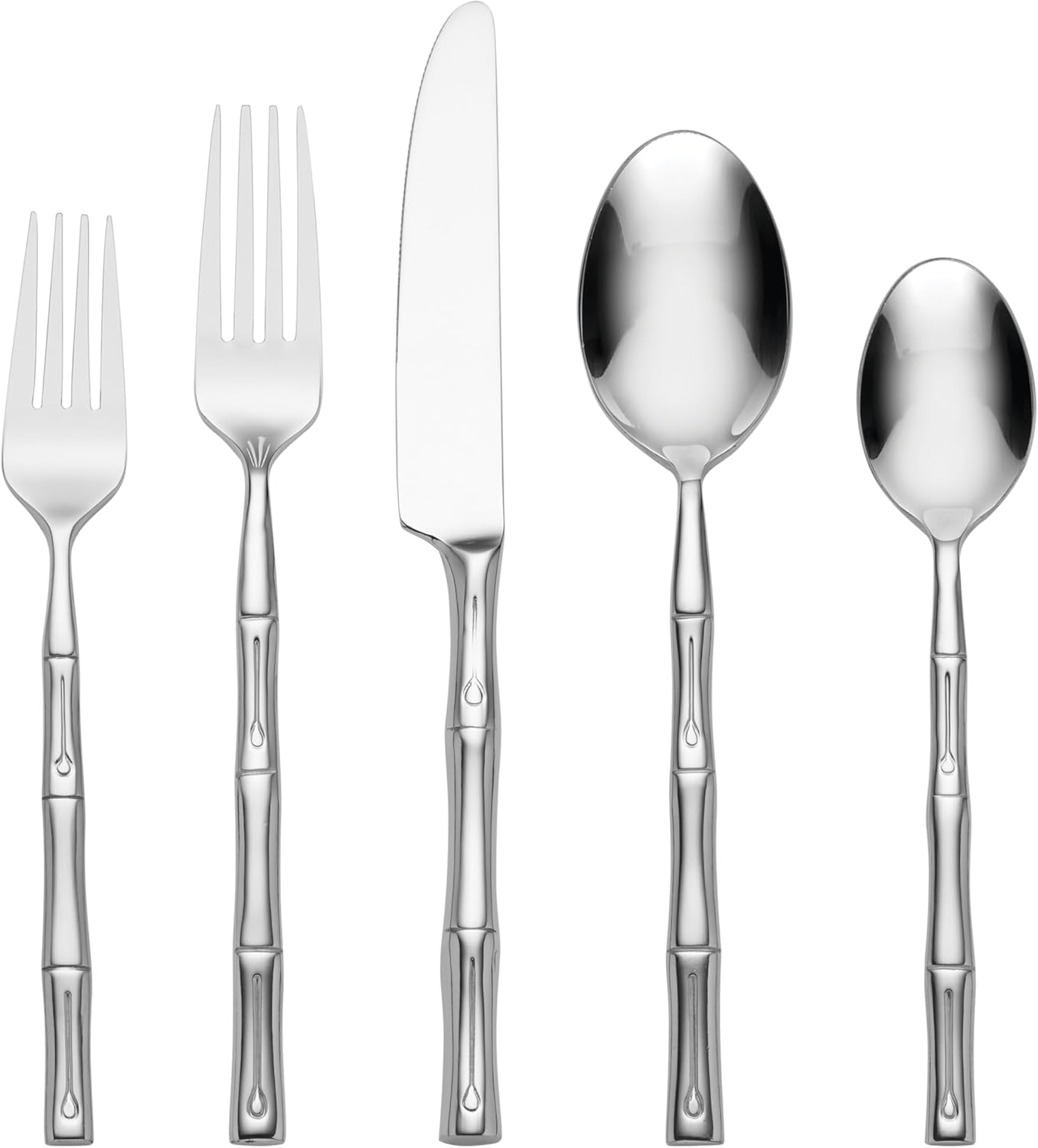 Hampton Forge Bamboo Stainless Flatware Set