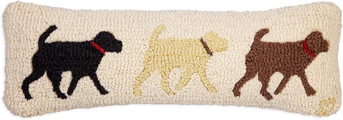 Chandler 4 Corners Follow My Lead Hand-Hooked Wool Lumbar Pillow (8" x 24")