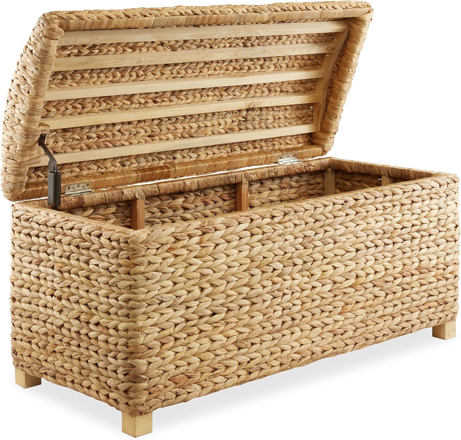 Casafield 36" Water Hyacinth Storage Trunk with Curved Lid