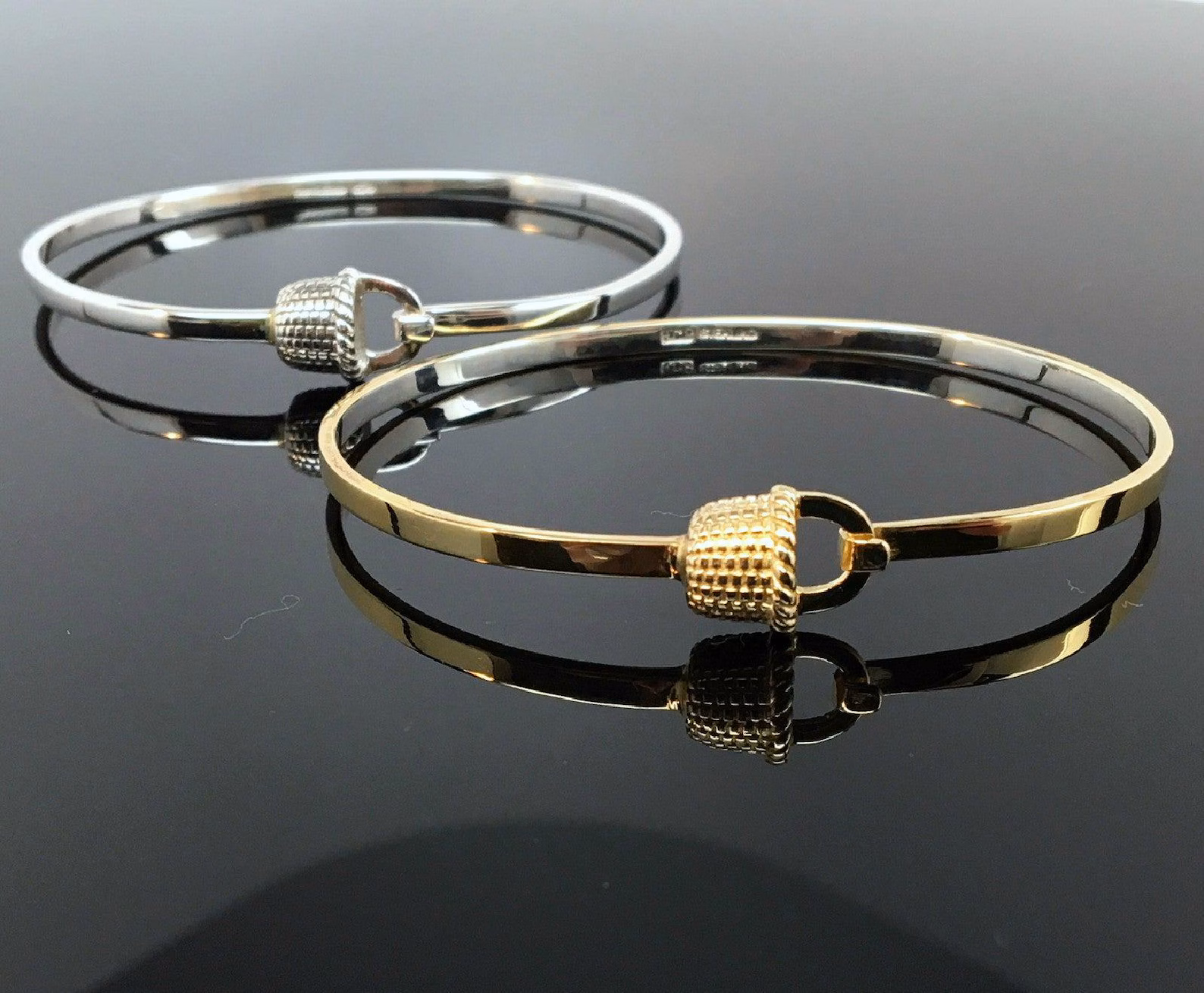Nantucket Woven Basket Bangle Bracelet (Sterling Silver or Gold Vermeil)