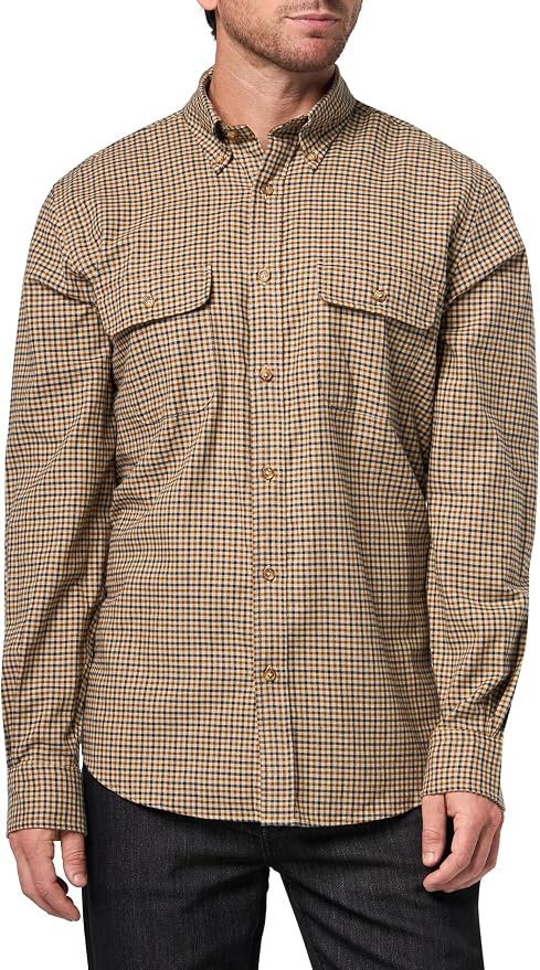 Brooks Brothers Men's Cashmere Flannel Shirt — Tan Check