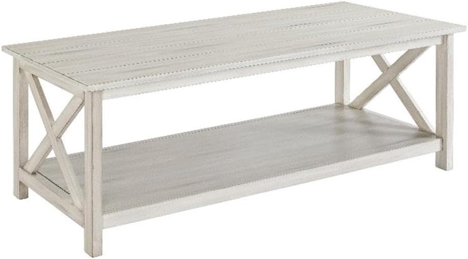 Boraam Jamestown Coffee Table — Whitewashed Coastal Wood